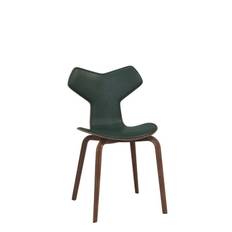 Fritz Hansen 4130 Grand Prix Valnød&Forest Green Læder