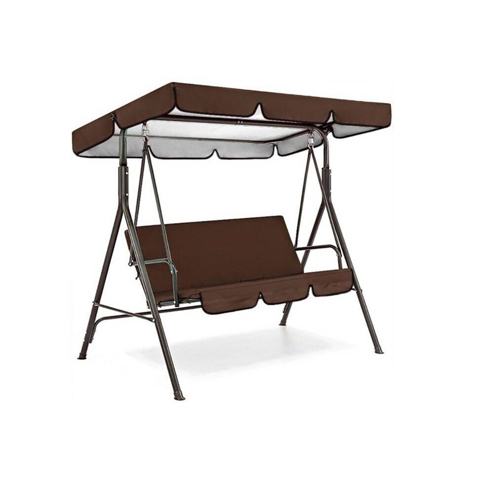 Sunshade for Swing Pew 2/3 Seater Garden Swing Chair Cover Polyester Taffeta Waterproof Canopy Tools C