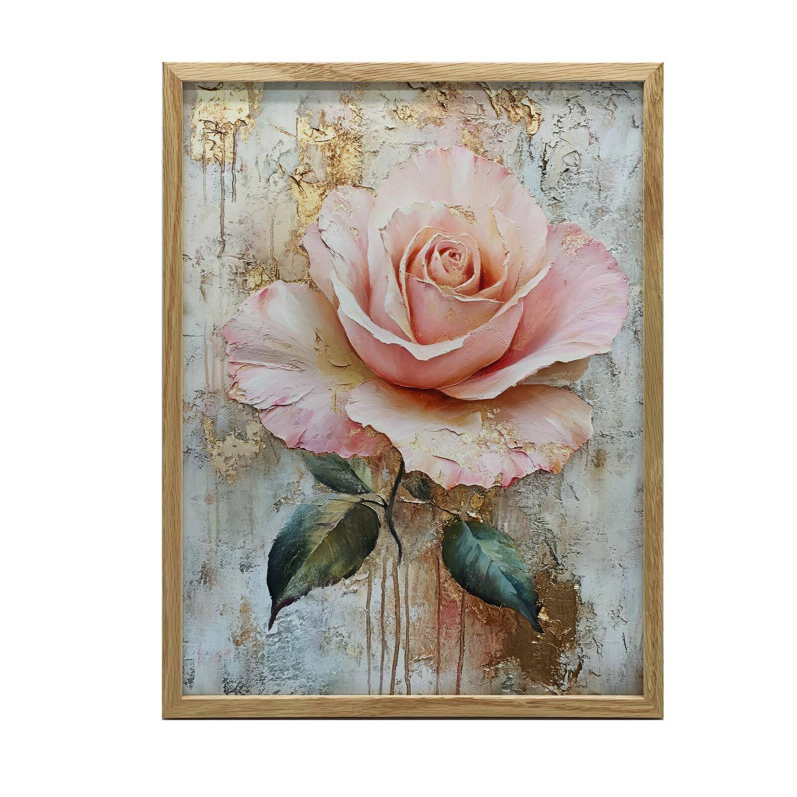 Rosy Glow Rosy Glow, 40X50 Cm, Guld Aluminiumram, Matt Papper 230 Gsm 54