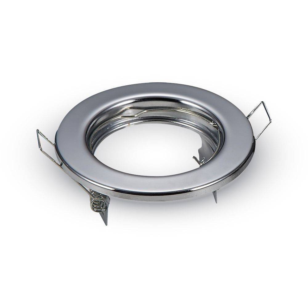 2 pak MR16/GU10 Downlight kit - Uden lyskilde, krom, Hul: Ø6,5 cm, Mål: Ø8 cm - Fatning : GU10