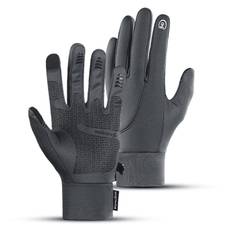 Winter Cycling Gloves Warm Waterproof Bike Touchscreen Glove Non-Slip Sport Gloves XL grå