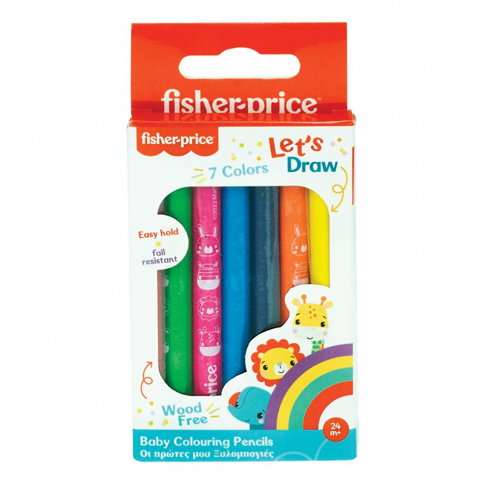 Fisher-Price Let's Draw färgpennor för bebisar, 7 st