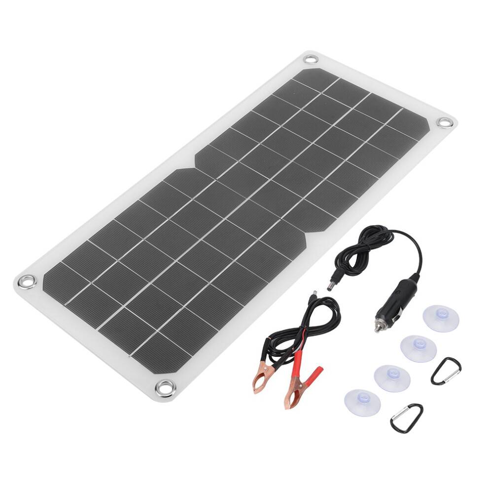 Højeffektivt solpanel, bærbar strømkilde, monokrystallinsk soloplader til nødopladning, 5V dobbelt USB-udgang, egnet til udendørs aktiviteter