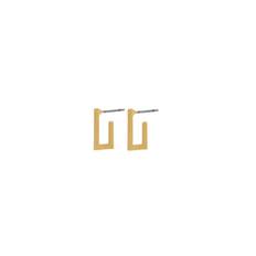 Theia Small Open Square earring. Gold plated. Danish Copenhagen