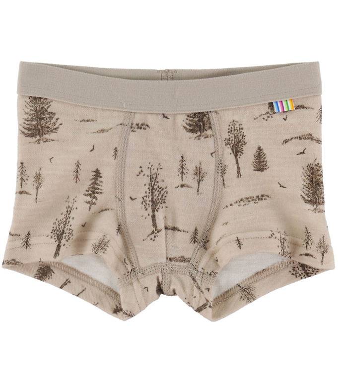 Joha Boxershorts - Ull - Beige m. Träd - Joha - 170 - Boxershorts