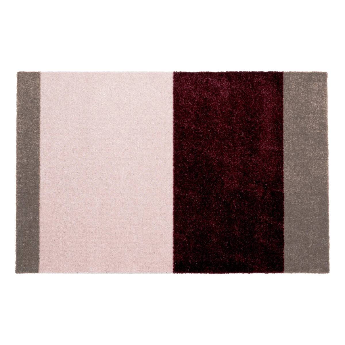 Tica Copenhagen Stripes måtte - 60x90 - Bordeaux/Rose/Sand