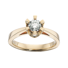 Scrouples - Prinsessering med 0,45 ct diamant, Guld / Hvidguld - 7775,45