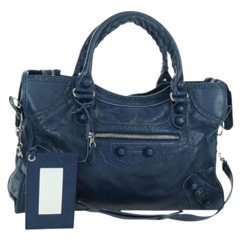 Balenciaga Vintage Pre-owned Vintage Håndtaske - Vintage - Dame - Blå - ONE SIZE - Uld