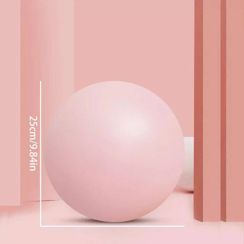 Thickened Mini Exercise Ball 25cm for Pilates & Yoga, Anti-Explosion Design for Leg Toning and Hip Lift, Home Workout