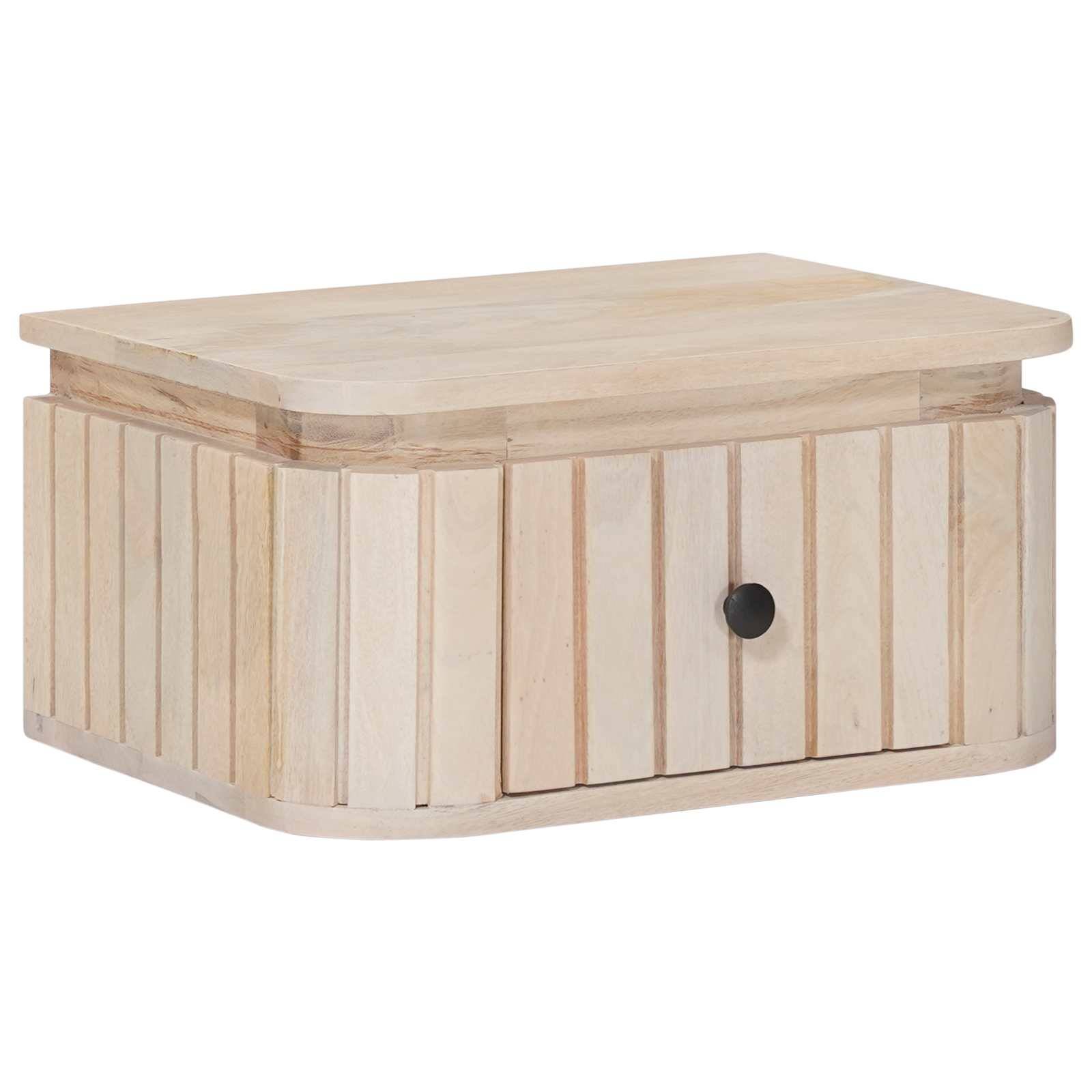 vidaXL Håndlavet natbord Hvid 40 x 30 x 20 cm Massivt mangotræ