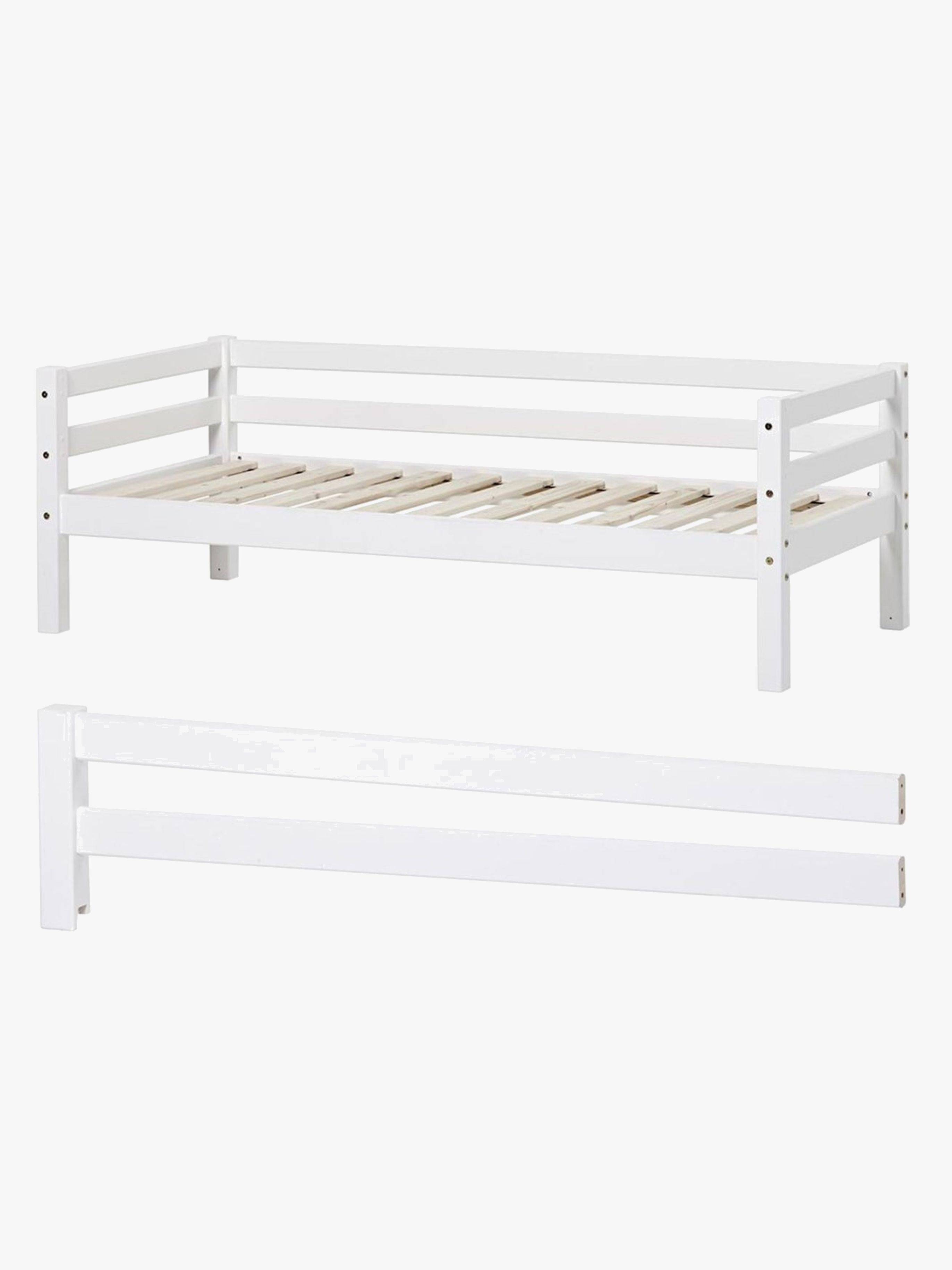 Hoppekids Enkelsäng Basic 70x160 inkl Säkerhetsskena, Vit