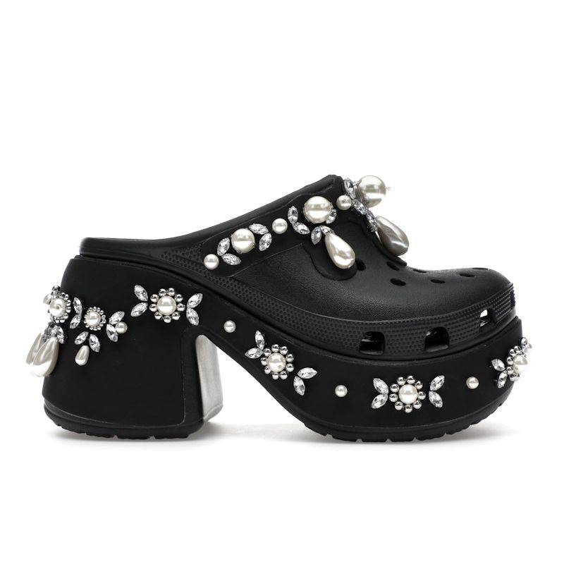 Simone Rocha x Crocs Siren Spiked Clog Svart Herr Sneakers 210646-001 38-39