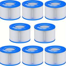 TEMU 8 Packs, Vi Hot Tub Spa Filter Replacement Compatible With Lay-z-spa Coleman Saluspa 90352e 58323 , Pool Pump Filter Type