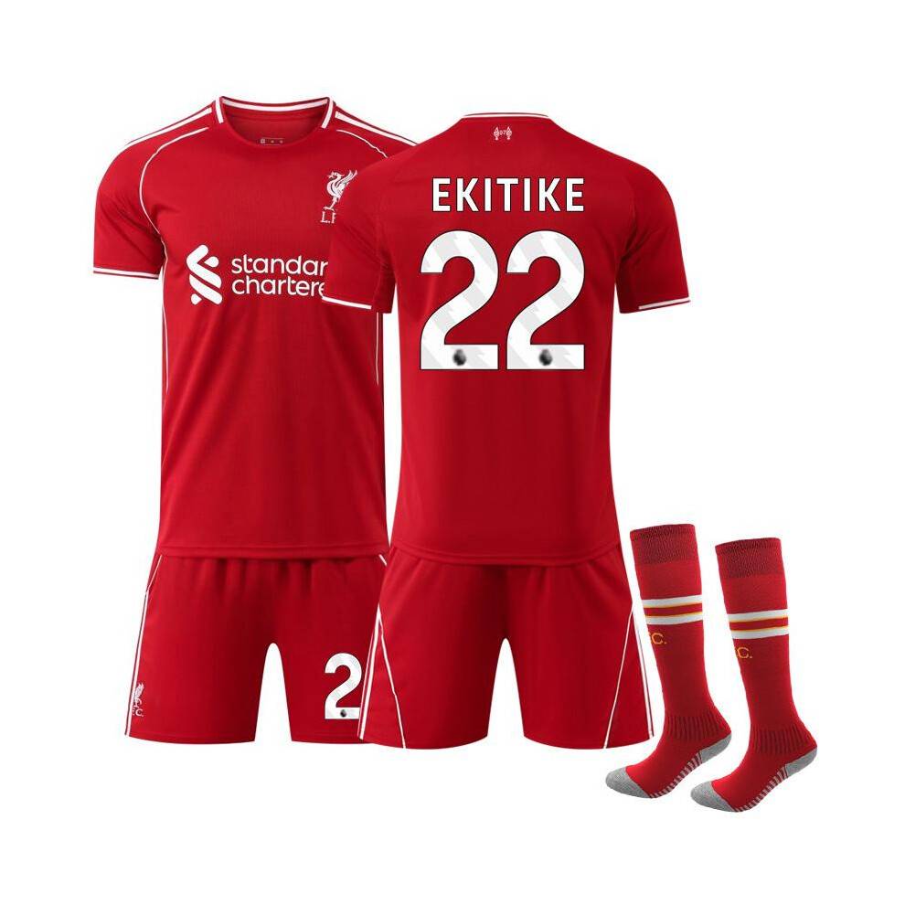 (26) 2526 No. 22 Ekitike Liverpool Home Jersey