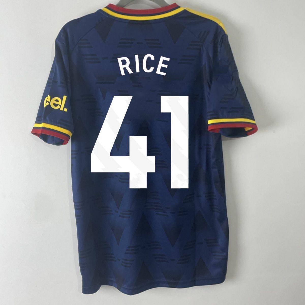 2627 Arsenal Away Jersey: Ødegaard #14, Rice #41, Saka Fan Version Football Kit.