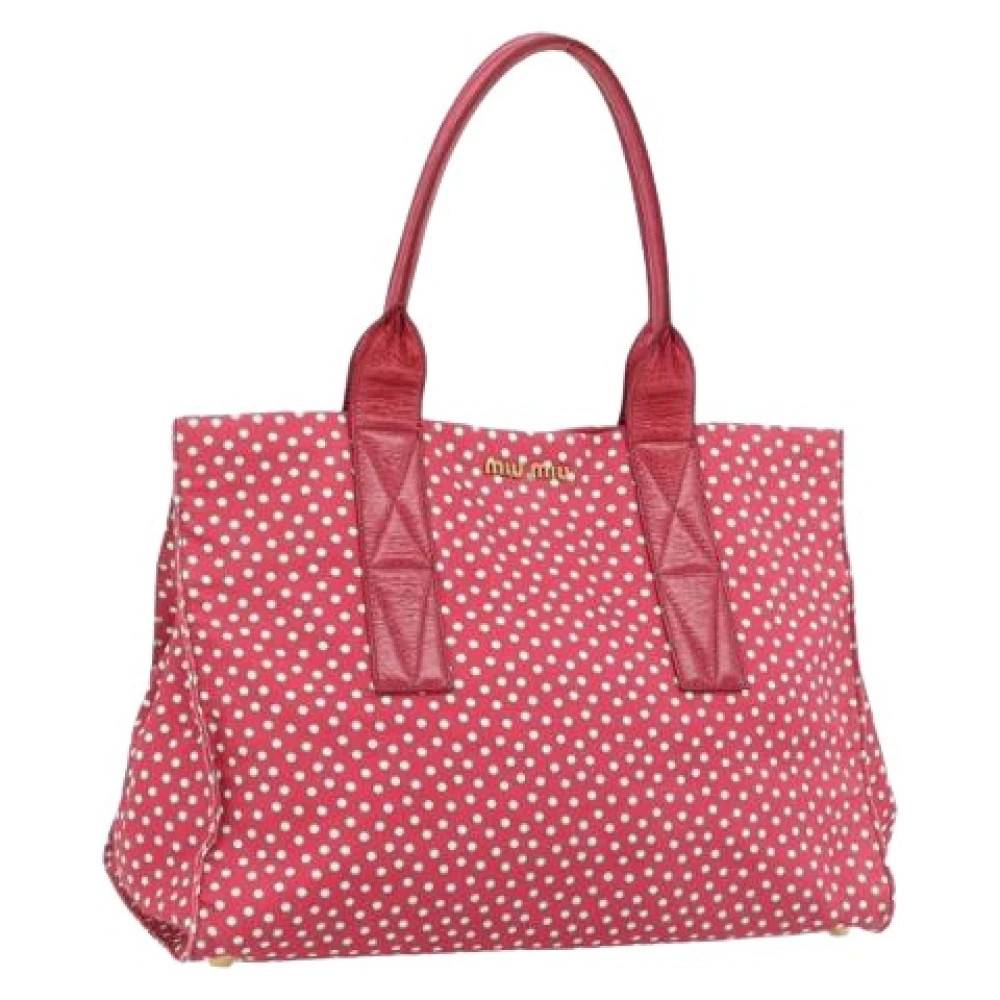 Miu Miu Pre-owned Pre-owned Tote Bag - Vintage - Dame - Rød - ONE SIZE - Uld