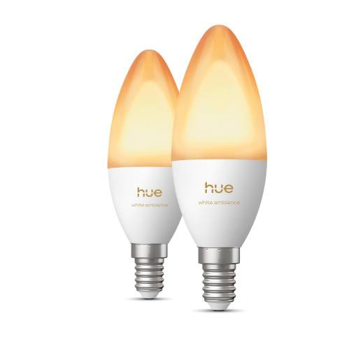 4 st Philips Hue WhiteAmbiance ljuskälla B39 E14 2-pack