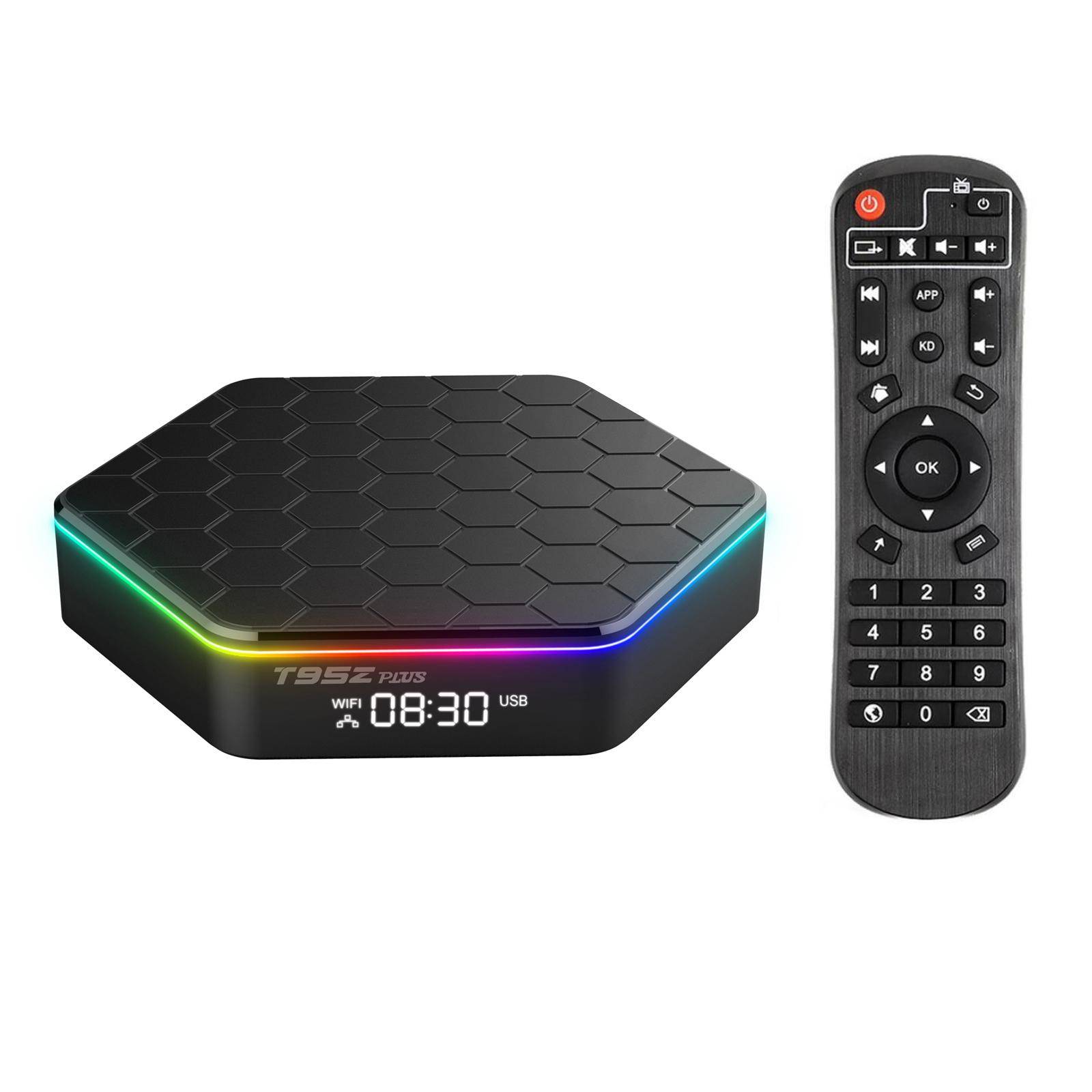 T95Z Plus Android 12.0 Smart TV-box Allwinner H618 Fyrkärnig 4K Mediaspelare 6K Avkodning H.265 VP9 EU-64G svart