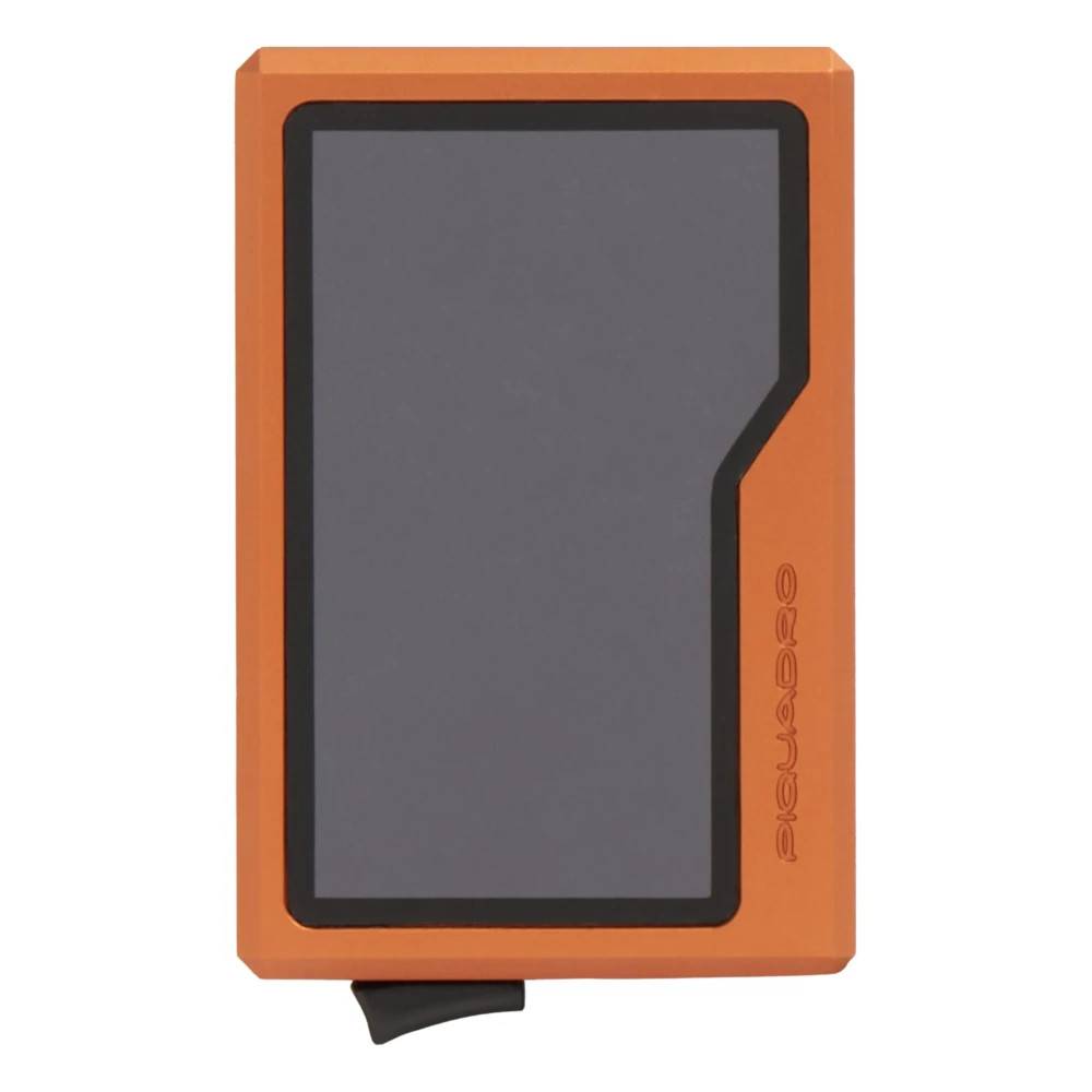 Piquadro Læder MagSafe Pop-Up kortholder med RFID-beskyttelse - Accessories - Herre - Orange - ONE SIZE - Læder