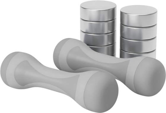 Northix Adjustable Dumbbells Set, Ergonomic Grip, Home Fitness Träningsutrustning Grey - One Size