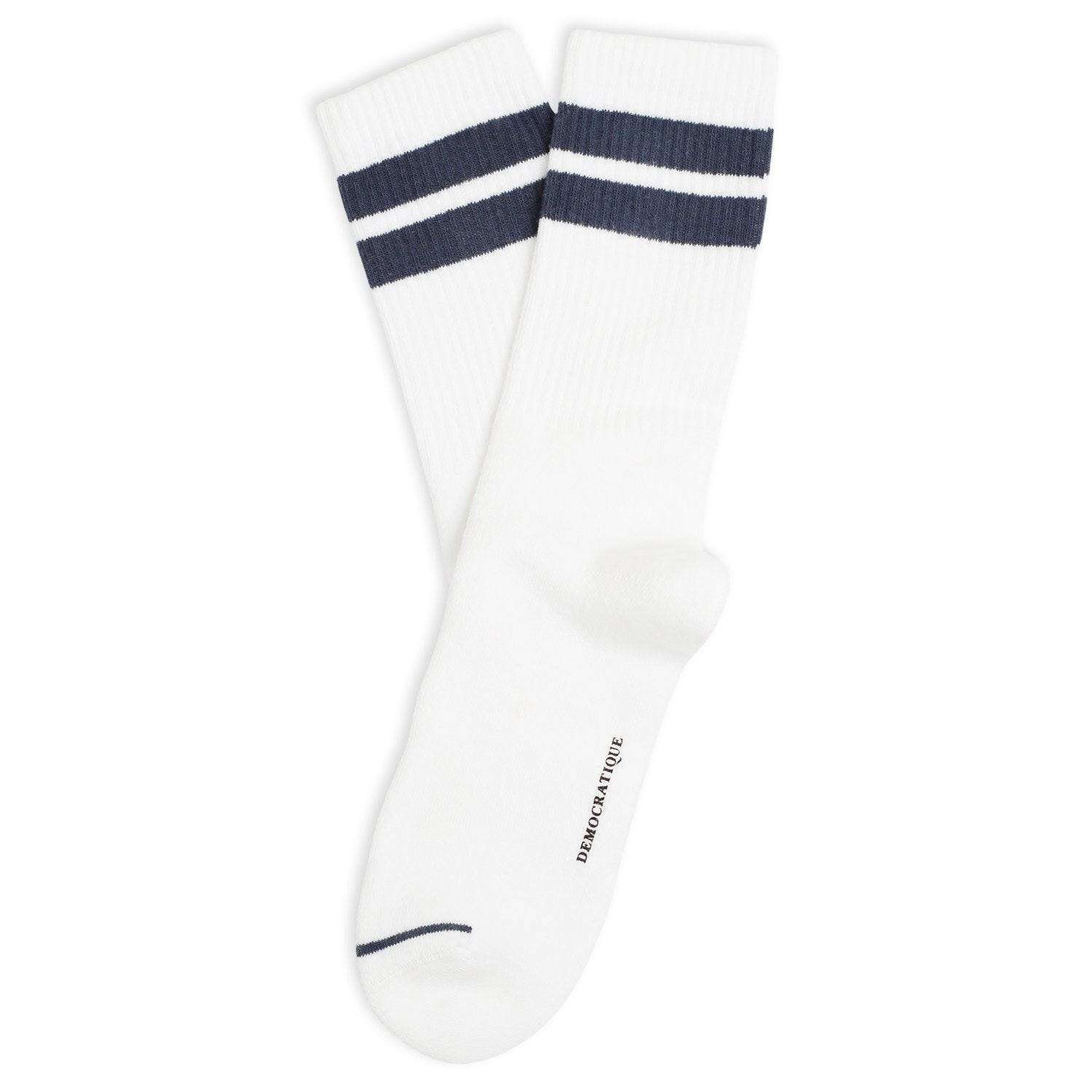 Athletique Classique Clean Stripes Organic Cotton Clear White / New Blue.