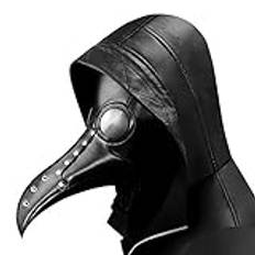 HINGTAT Plague Doctor Mask Halloween Fågelnäbbar Steampunk Kostym för vuxna barn Plague Doctor Props Cosplay Kostym