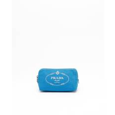 Prada Canvas Toiletry Pouch - Blue - 11x20x9 cm