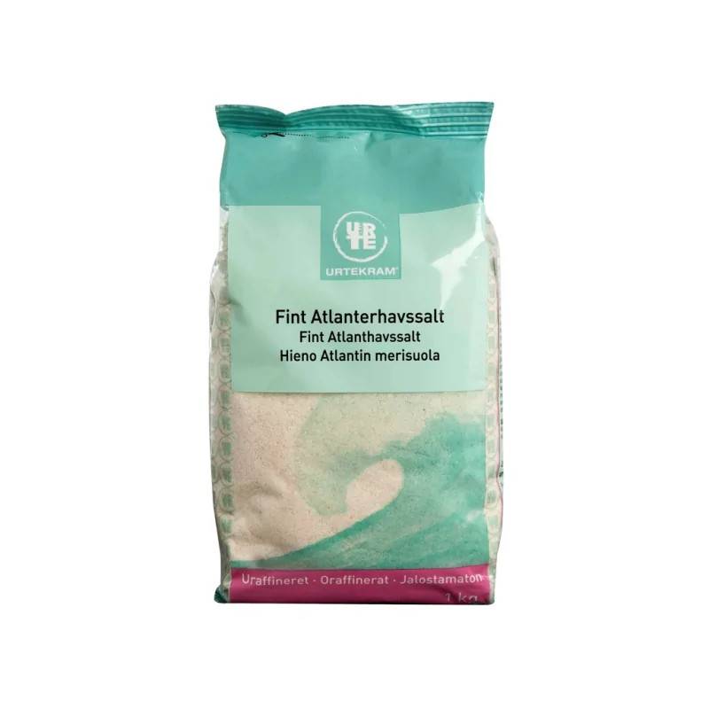 Urtekram - Fint Atlanterhavsalt -Uraffineret- 1kg