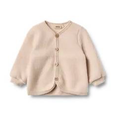 Wheat Kari Uld Fleece Cardigan - Pale lilac