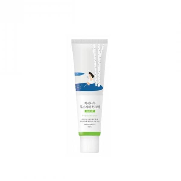 [Deal] ROUND LAB - Birch Juice Moisturizing Mild-up Sun Cream SPF50+ PA++++ - 50ml - No Color
