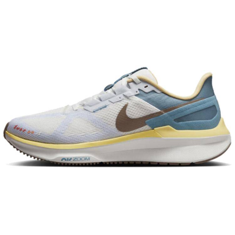 Nike Air Zoom Structure 25 Summit White Mink Brown Herr Sneakers Mjukgul HV5976-121 cm
