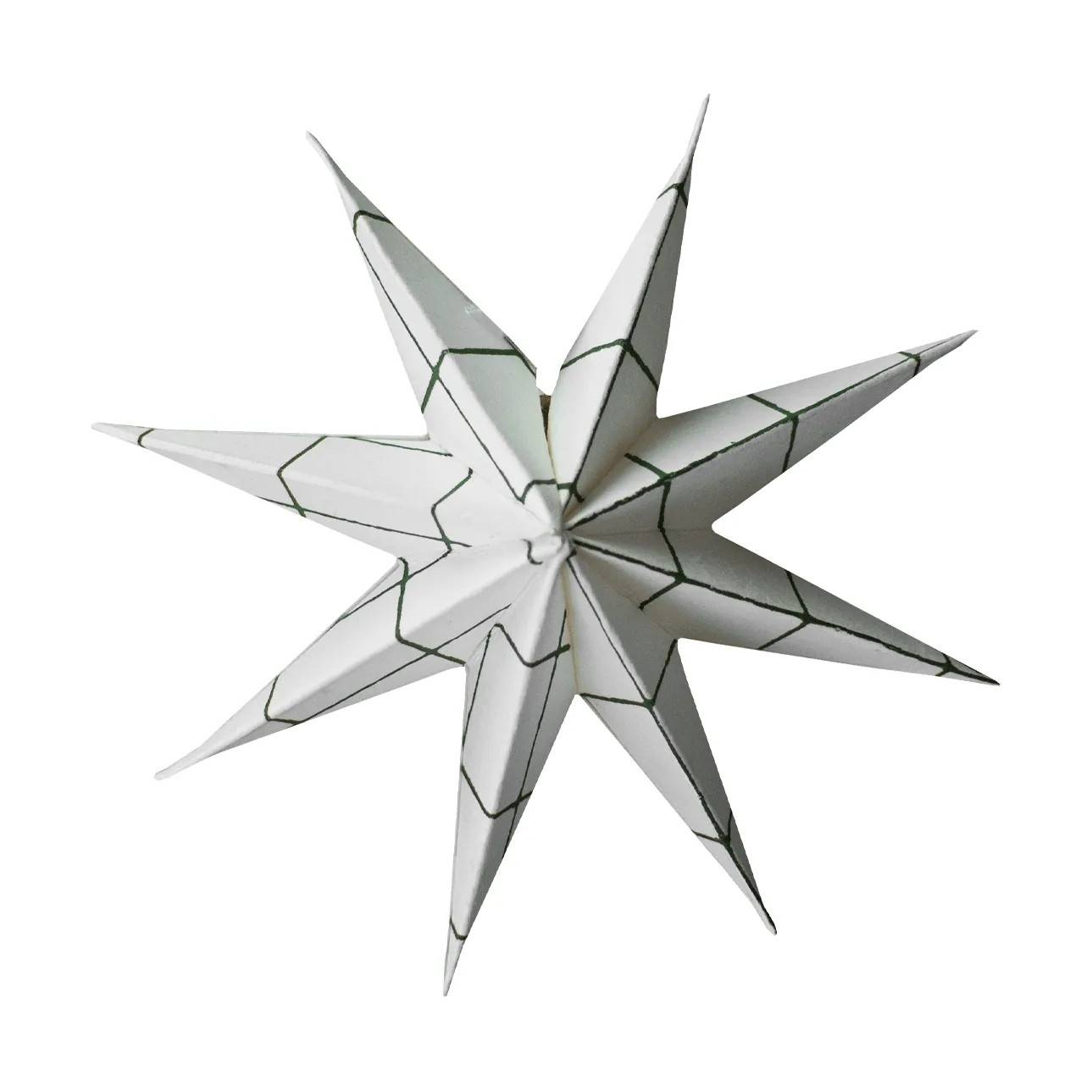 DBKD Paper winter star dekorationshänge Square white, small, Ø9 cm