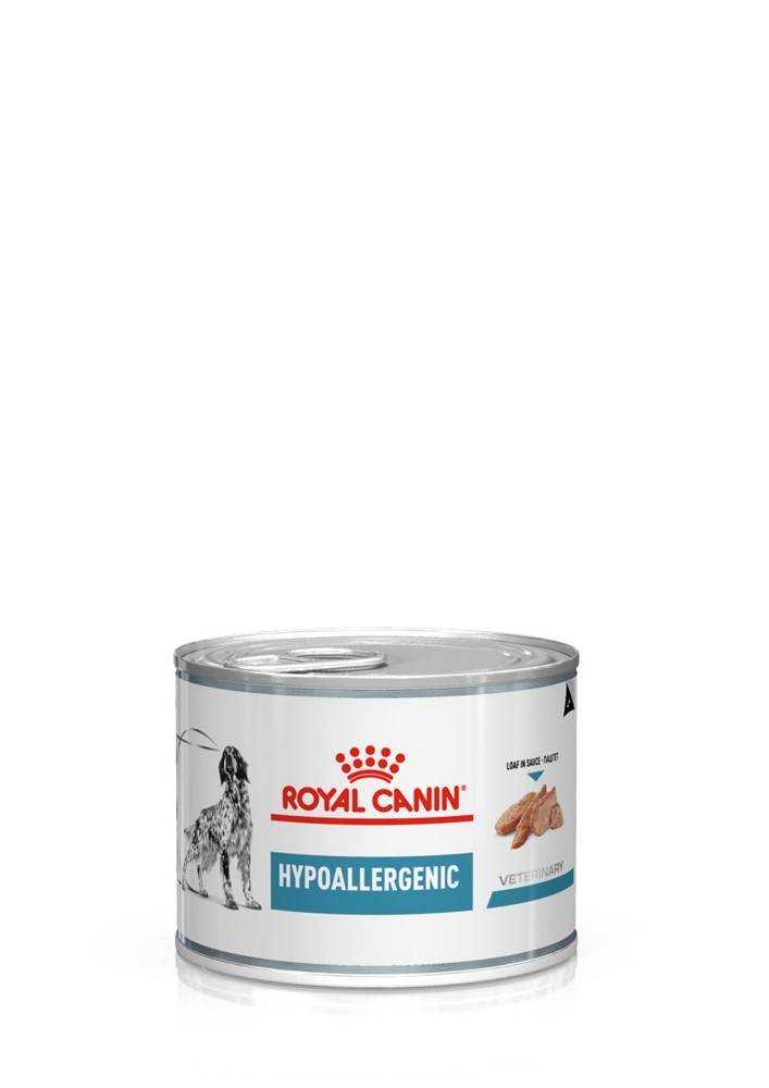 Royal Canin Veterinary Diets Derma Hypoallergenic Loaf Can vådfoder til hund 12x200 g