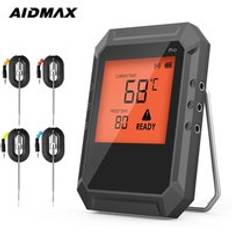 Aidmax pro 02 digital trådlös bluetooth matlagningsmattermometer smart bbq för kök rökgrill med gratis app - 4 sonder