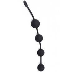 The Red Silicone Anal Balls Black 52cm