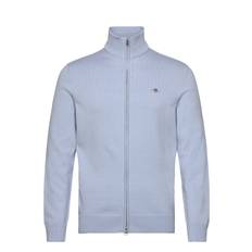 GANT Casual Cotton Zip Cardigan Blå