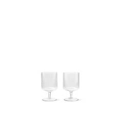 Ferm Living – Ripple Wine Glasses – Set Of 2 – Clear