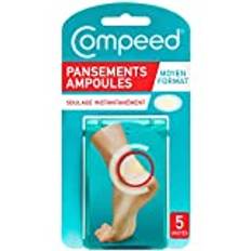 Compeed® - Blåplåster – medelstor – 5 hydrokolloidplåster – snabb läkning accelererar läkning – fotvård – 6,8 x 4,2 cm