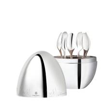 Christofle - 6-pack Mood Skyline New York espressosked - unisex - Silverpläterad metall - one size - Silverfärgad