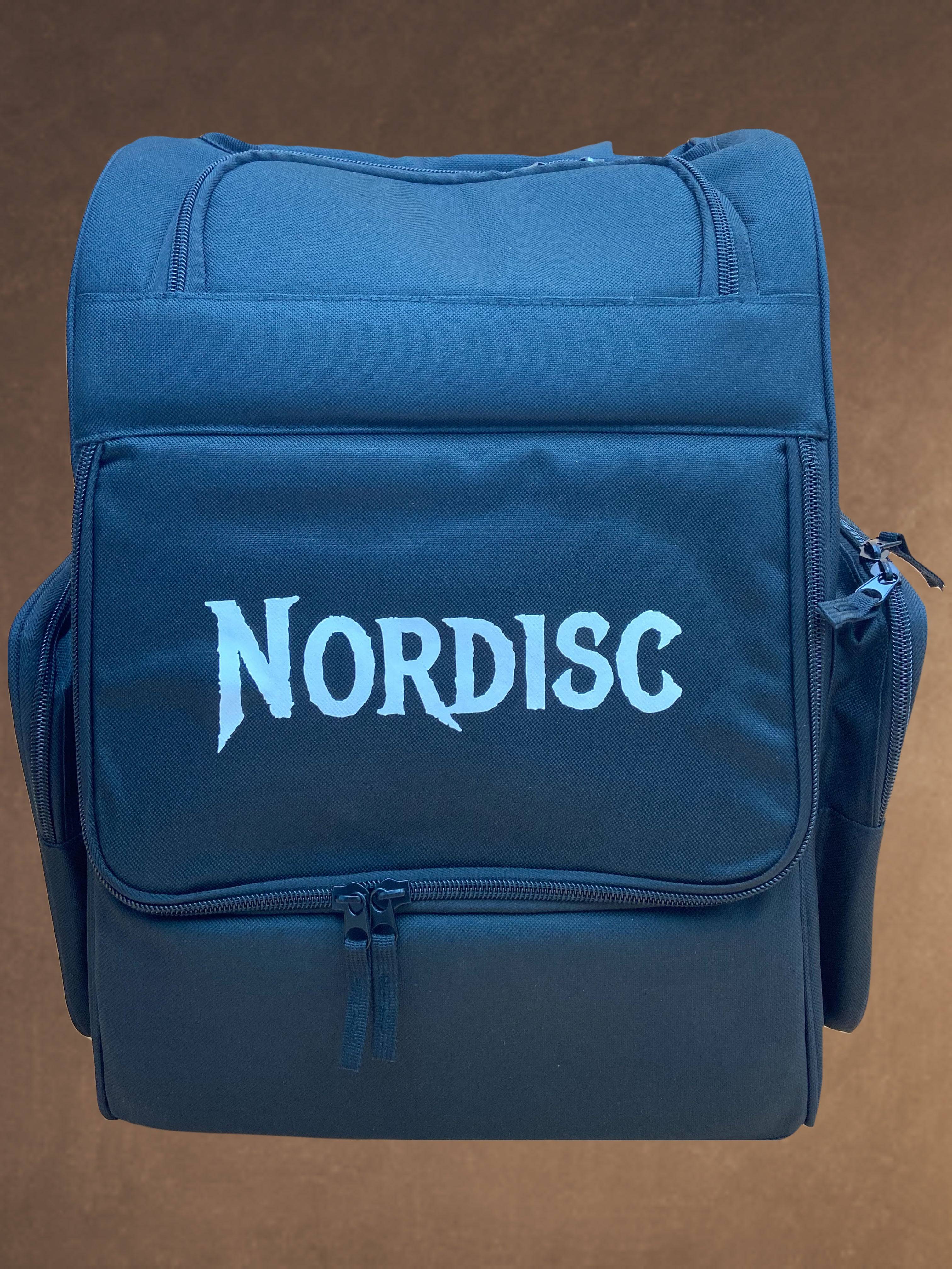 Discgolf taske (25 disc) - Sort m. hvidt tryk