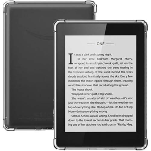 VOVIPO Klart fodral för 7 tum Kindle Paperwhite och Paperwhite Signature Edition (12:e generationen, 2024), ultramjuk flexibel transparent TPU-skal stötfångare bakskydd förstärkta hörn för Kindle
