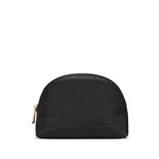 Longchamp - Le Foulonné sminkväska med präglad logotyp - dam - läder - one size - Svart