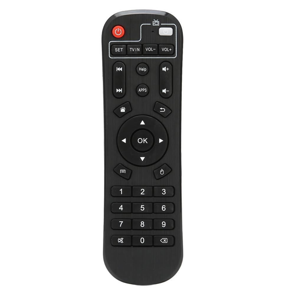 Reservefjernbetjening til Android TV Streaming Box, hurtig respons, lang kontrolafstand, ABS-materiale, slidstærkt og med følsomme taster, god
