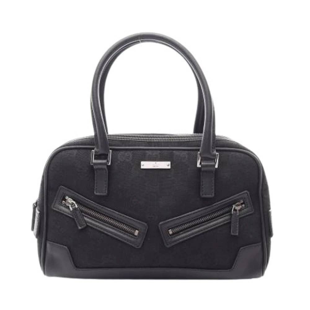 Gucci Vintage Pre-owned GG Canvas Håndtaske - Vintage - Dame - Sort - ONE SIZE - Læder