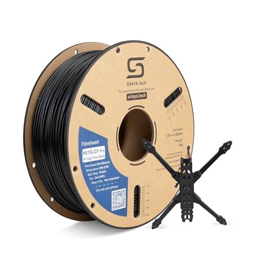 Siraya Tech PETG-CF Pro HF 3D Drucker Filament (Matt schwarz, 1kg)