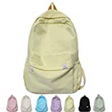 Backpack for School,Light Academia Aesthetic Backpack,Preppy Backpack Kawaii Backpacks for Teens Girls (Color : Yellow)