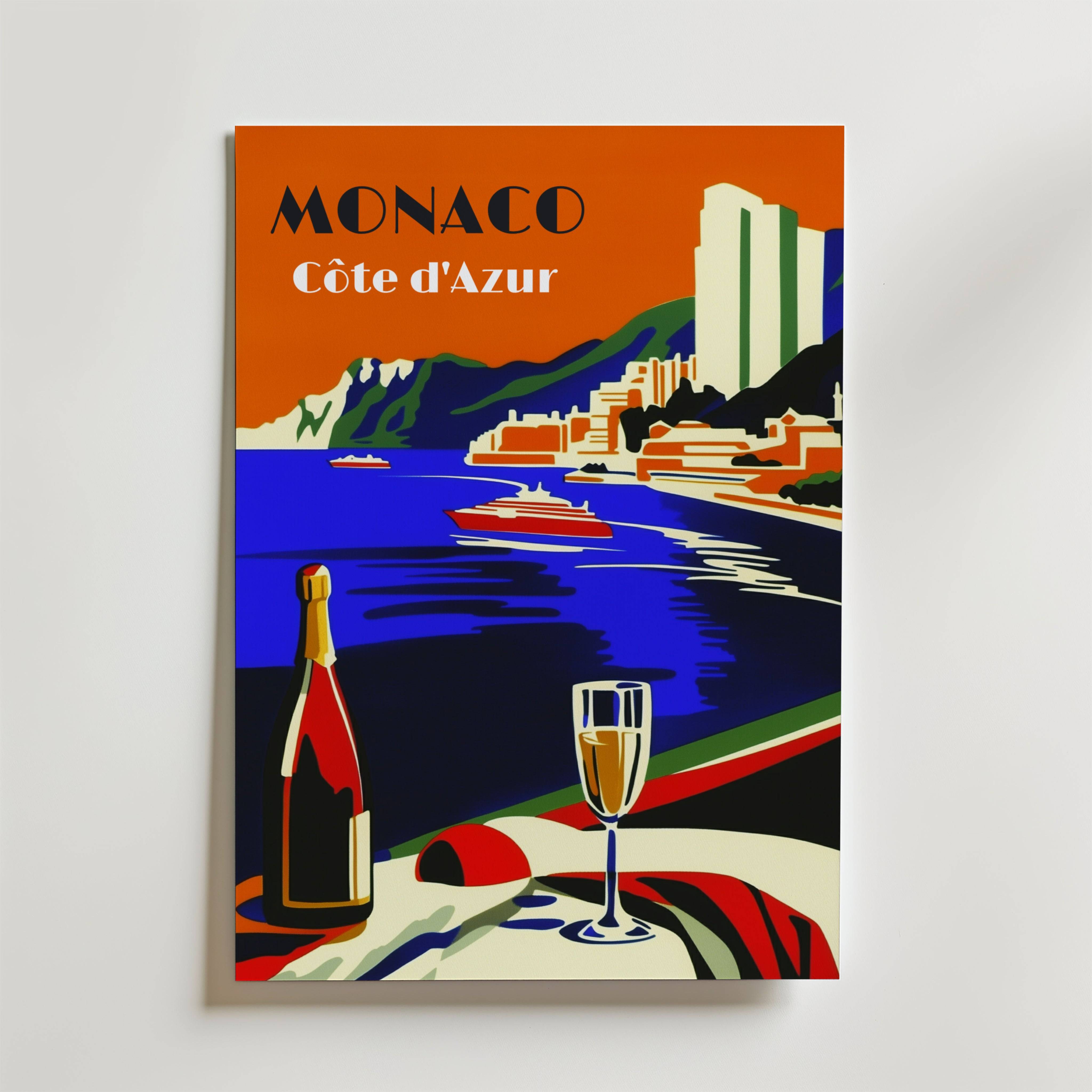 Monaco Poster - Premium Canvas 21x30 cm