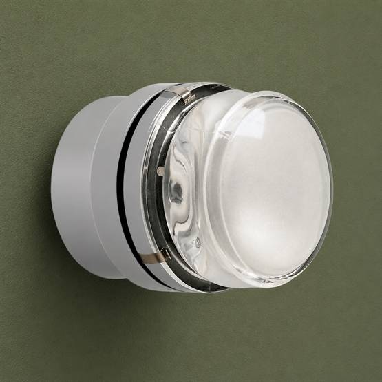 Fresnel væglampe / loftlampe, grå