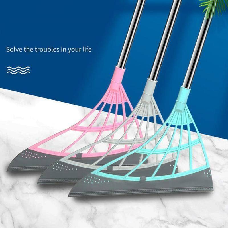 Multifunktion Magic Broom Badrumsgolvtorkare Sopa hårtorkarskrapa för att skrapa ren kvast rosa