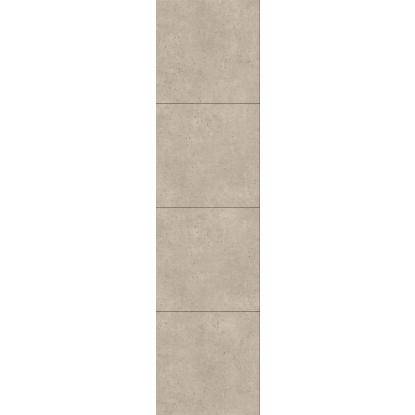 Fibo Cement vådrumspanel med 60 x 60 cm fliselook, 10 x 600 x 2400 mm, rough cement gem stone